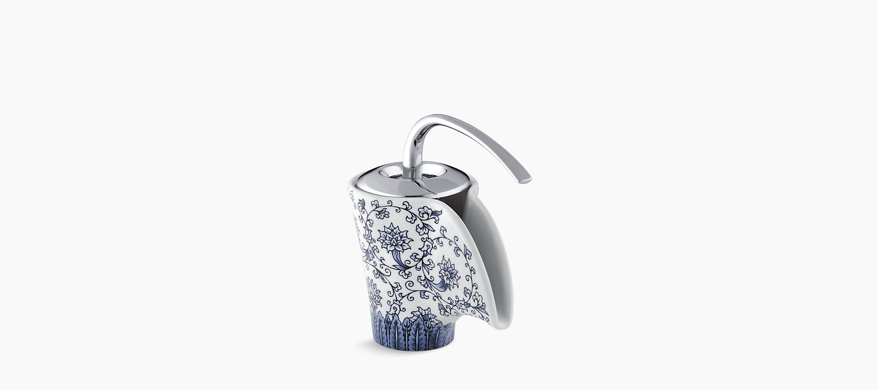 K 11010 VB Imperial Blue Design On Vas Ceramic Faucet With Lever
